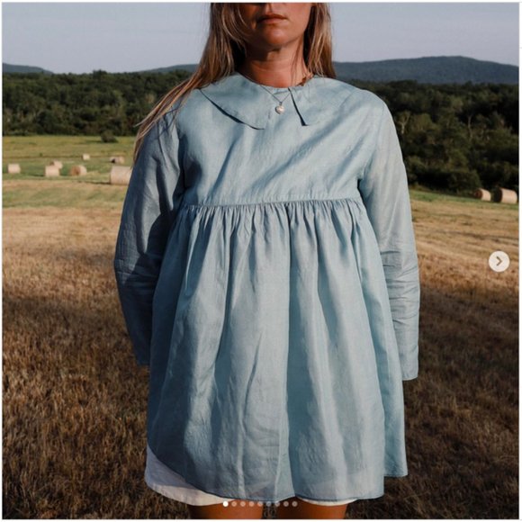 Rudy Jude Dresses & Skirts - Rudy Jude wild silk flip dress, XL sky blue EUC